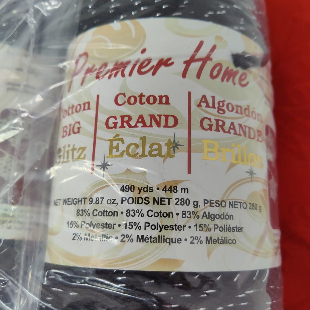 2X Premier Home Cotton "Big" Glitz - Color: Black Silver - New - Picture 2 of 6